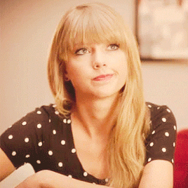 Forum avatar of Taylor Swift with blonde hair and bangs, wearing a black polka dot top, reflecting her music persona.