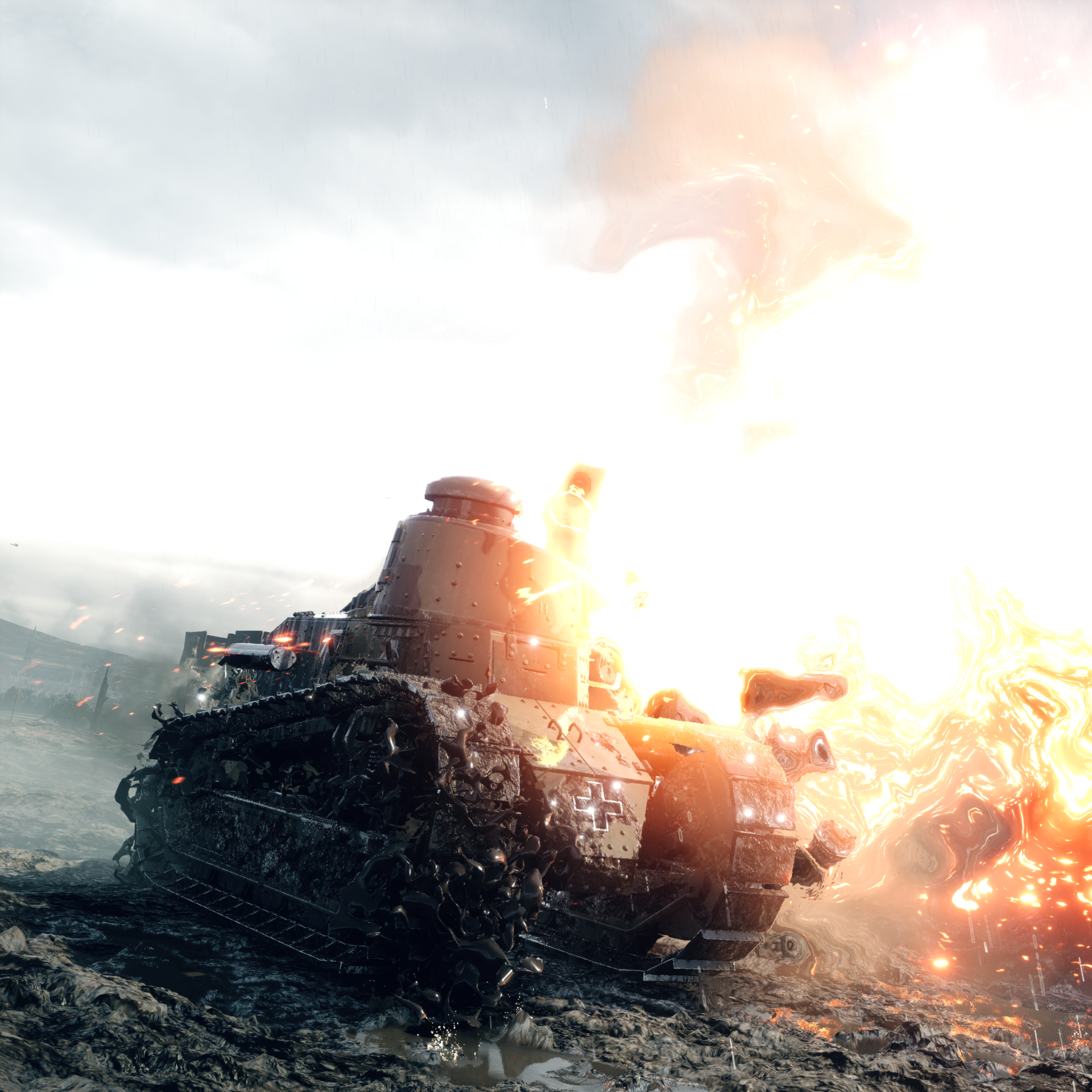 Download Tank Explosion Battlefield 1 Video Game PFP