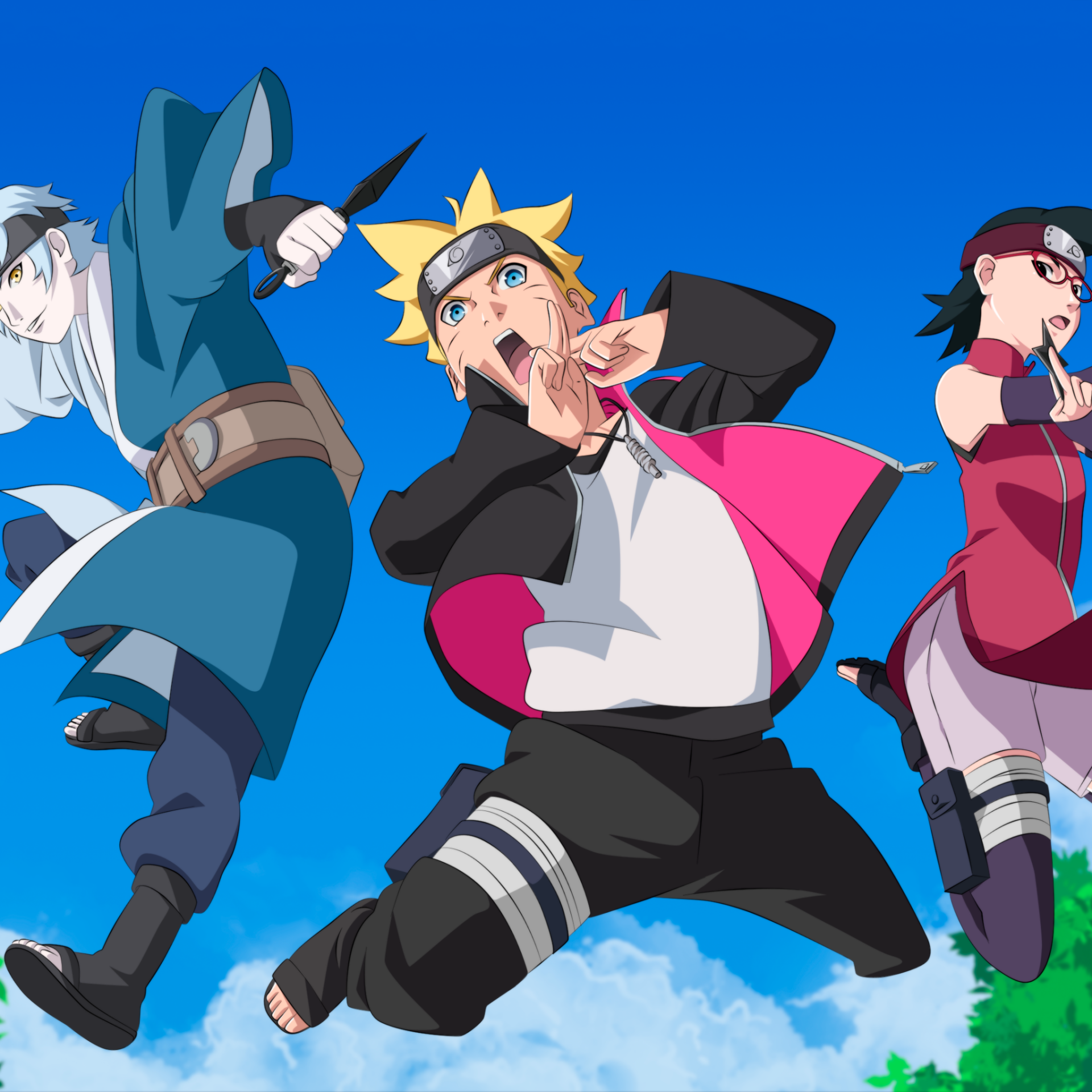 Download Boruto Boruto Uzumaki Sarada Uchiha Mitsuki (Naruto) Anime PFP ...