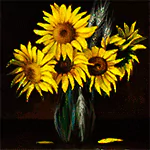 vase yellow flower sunflower earth nature PFP