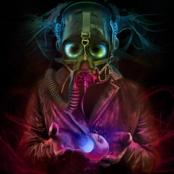 colors gas mask Romantically Apocalyptic dark Comic Dark Superhero PFP