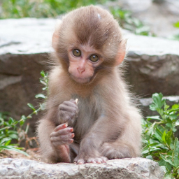 Adorable Baby Japanese Macaque