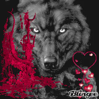 glitter fantasy wolf PFP