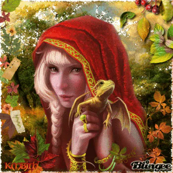 blonde face dragon glitter fantasy woman fantasy girl PFP