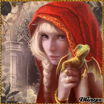 dragon blonde face fantasy woman fantasy girl PFP