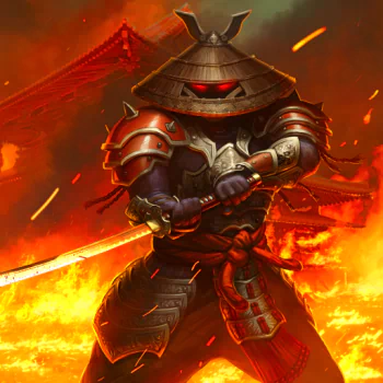 warrior samurai fire katana sword Juggernaut Wars video game PFP