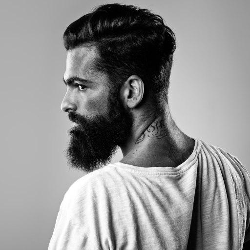 Download Beard Tattoo Black & White Model Man PFP