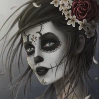 Day of the Dead sugar skull artistic PFP