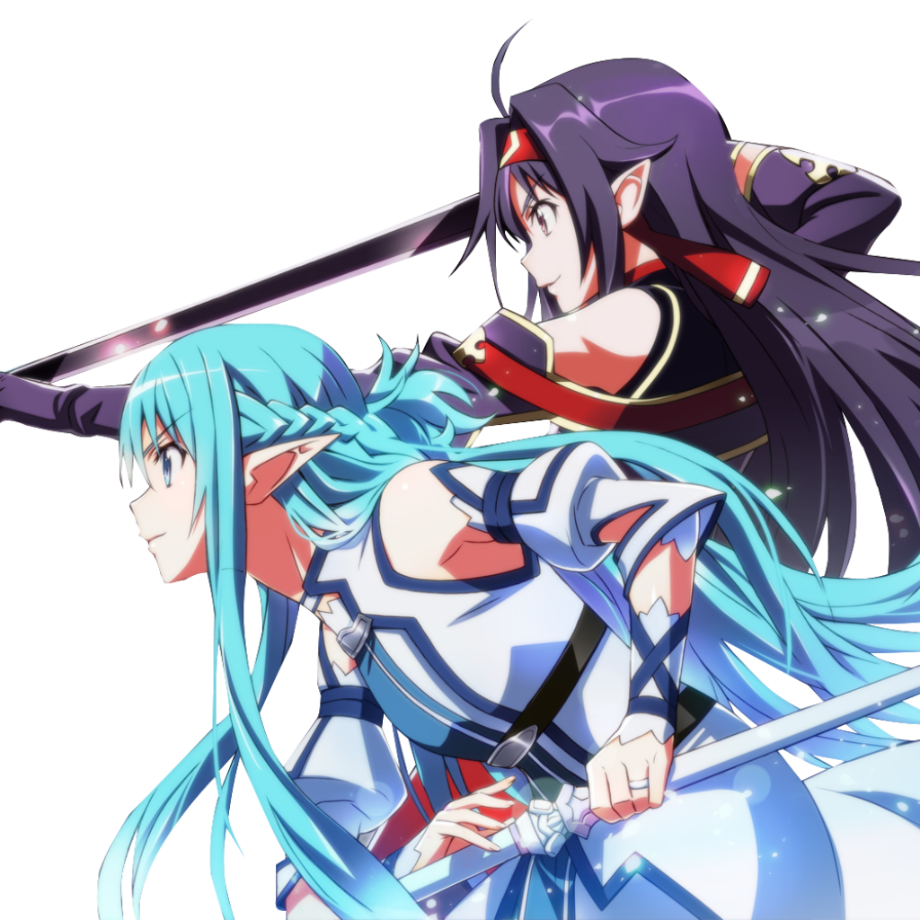 Asuna and Yuuki by muztnafi