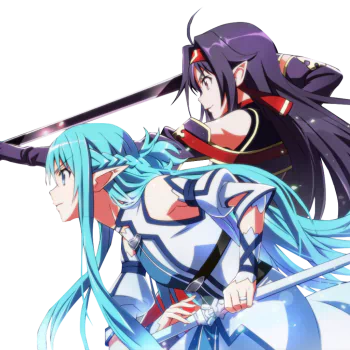  Asuna and Yuuki by muztnafi