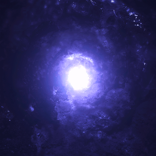 Glowing bright white and blue black hole swirling in deep space, depicted in a Sci-Fi style for a forum avatar.