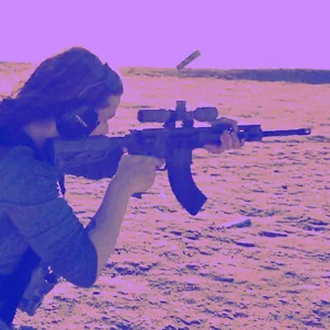 gun rifle weapon assault rifle Girls & Guns woman PFP