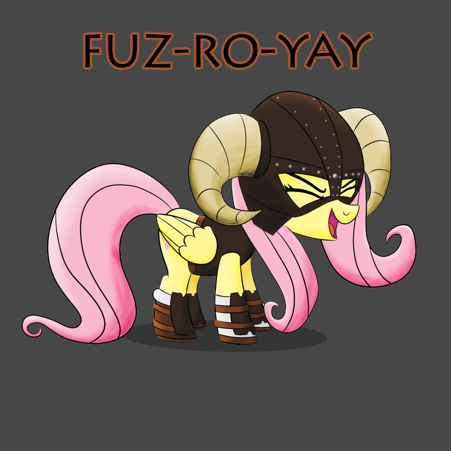 Fluttershy Dovahkiin by h3video1RavenShadow