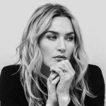 Black & White face English actress Kate Winslet Celebrity PFP