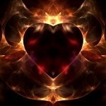 Artistic forum avatar featuring a glowing, fiery heart at the center, surrounded by symmetrical, flame-like patterns creating a vibrant, dynamic profile image.