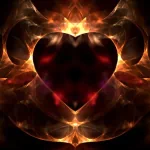 Artistic forum avatar featuring a glowing, fiery heart at the center, surrounded by symmetrical, flame-like patterns creating a vibrant, dynamic profile image.