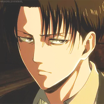 Close-up of Levi Ackerman (Attack on Titan) with a sharp, intense gaze and dark hair, framed as a forum avatar/profile picture.