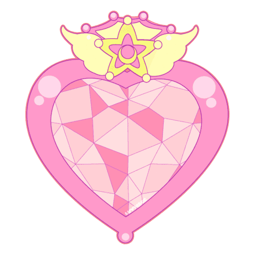 Sailor Moon anime-style pink heart jewel compact topped with a star crown — a cute magical‑girl emblem used as a forum avatar/pfp.
